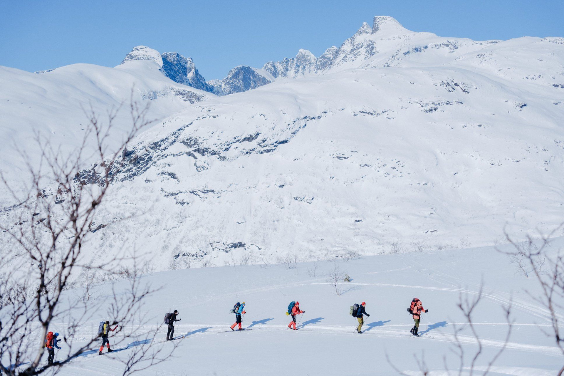 Randonneurs à ski dans le massif du Jotunheimen - Norvège