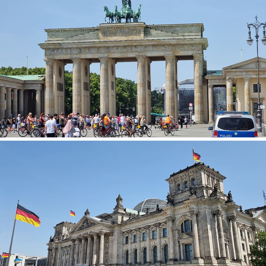 Berlin, Porte de Brandebourg et le Reichstag © Anne-Marie Billault