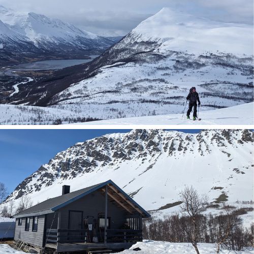 Première montée en ski et chalet douillet à Narvik