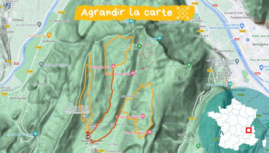 carte réveillon raquettes autrans vercors