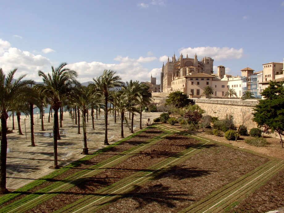 Parc de la Mar et la Cathédrale de La Seu