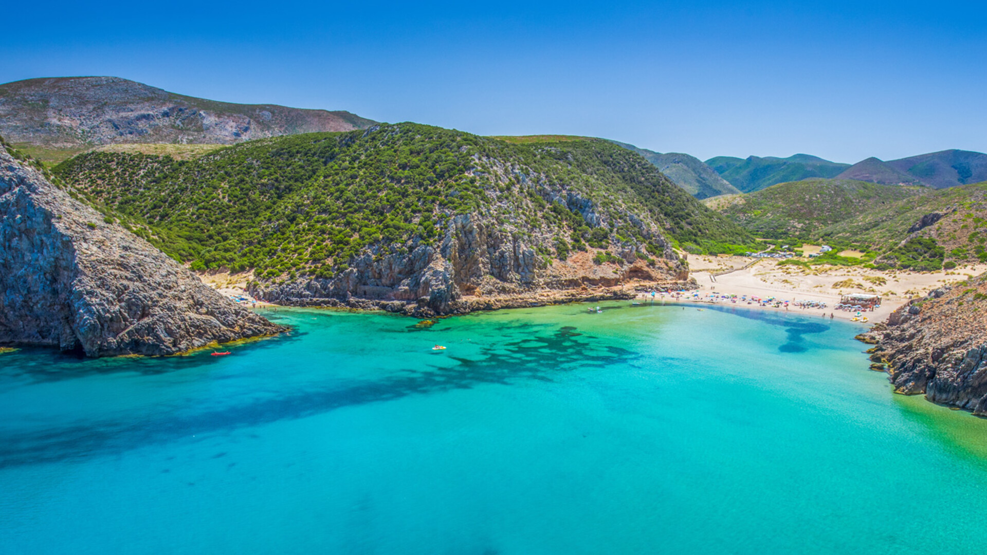 La crique de Cala Domestica en Sardaigne, Italie