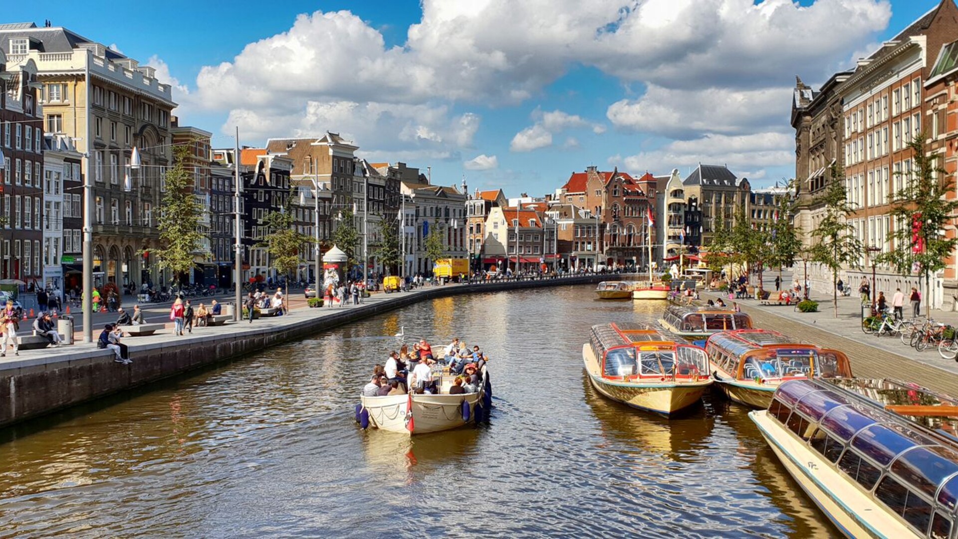 Canal de la ville d'Amsterdam, Pays-Bas