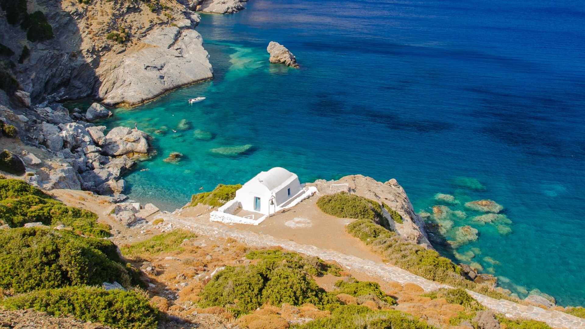 Chapelle d'Agia Anna sur l'île d'Amorgos, Cyclades