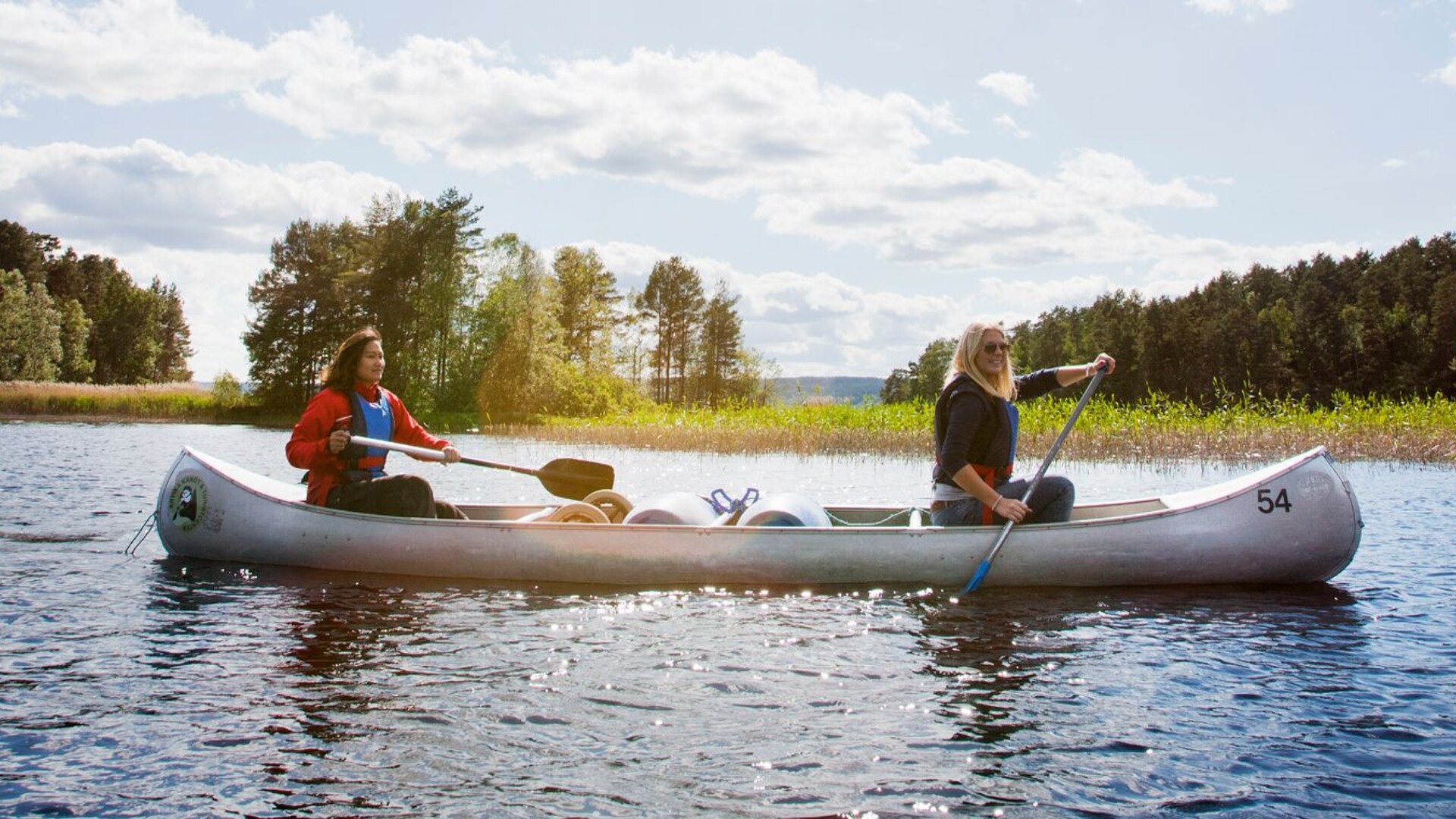 Faire du Canoë sous le soleil de Suède