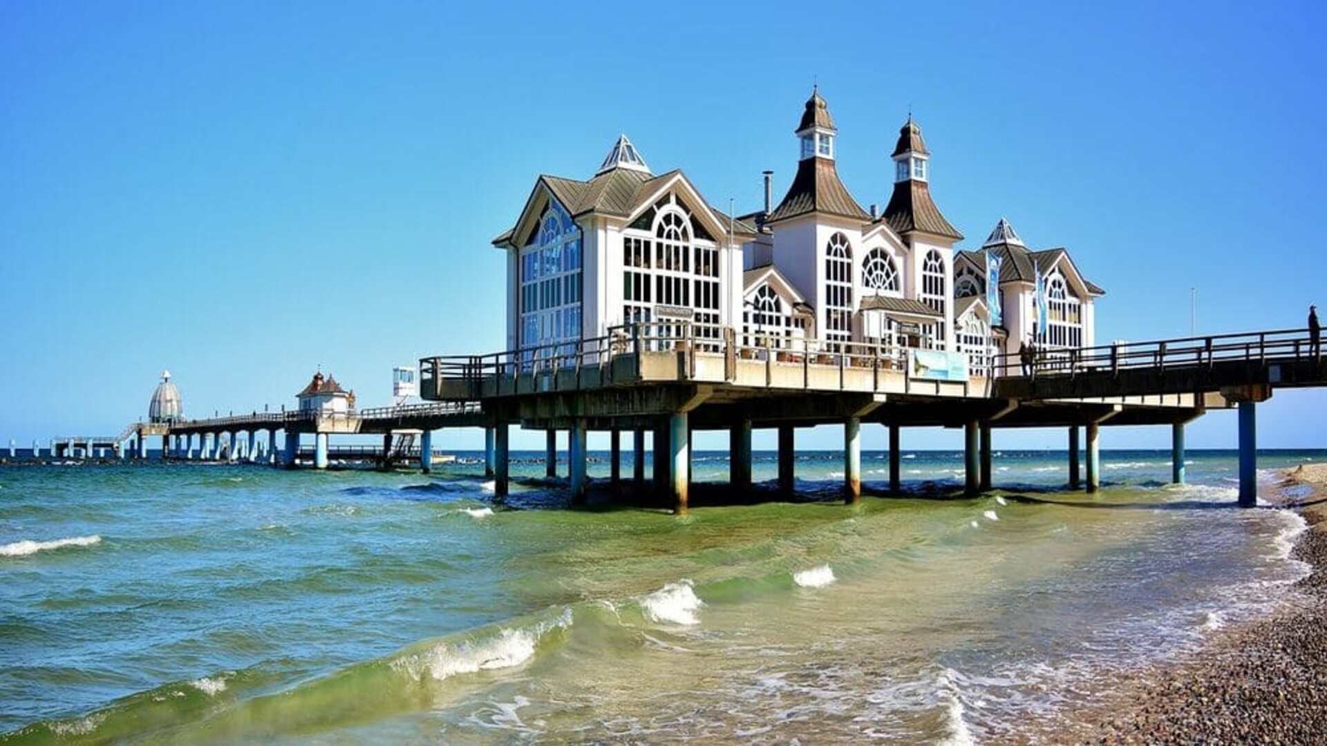 Jetée de Sellin sur l'île de Rügen, Allemagne 