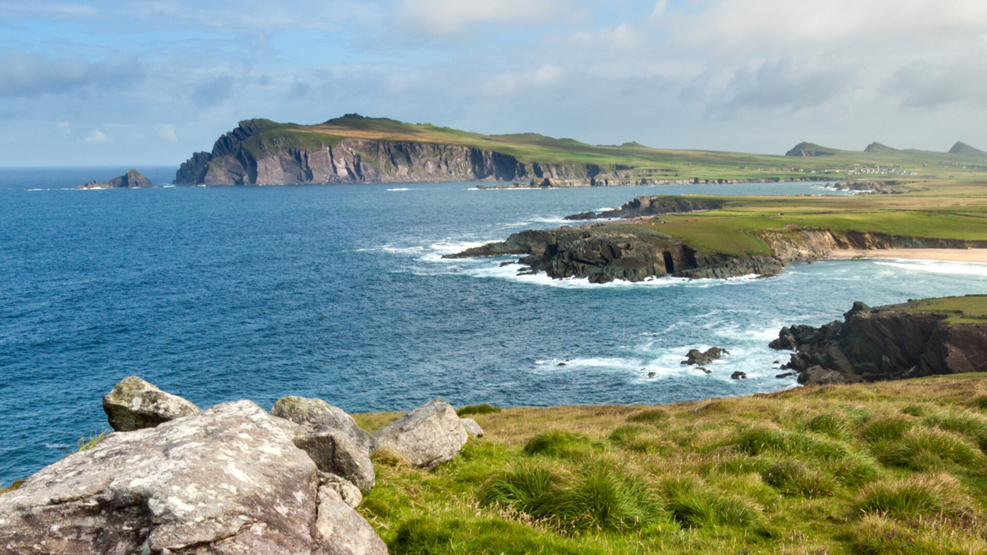 La péninsule de Dingle vue depuis Clogher Head, Irlande