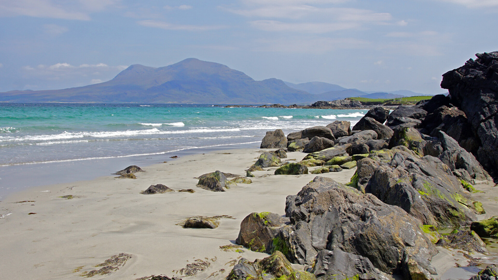 Plage de Renvyle dans le Connemara, Irlande