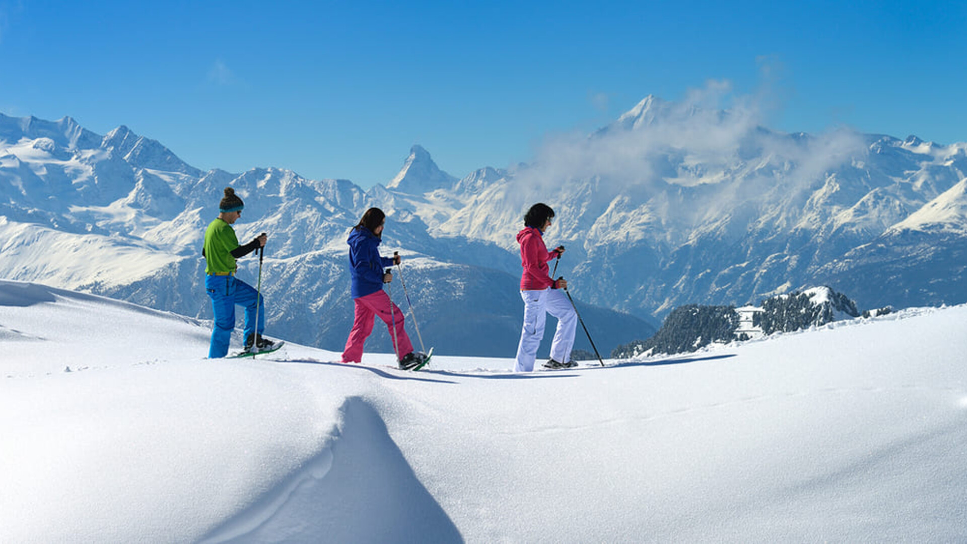 Randonnée en raquettes à Aletsch 