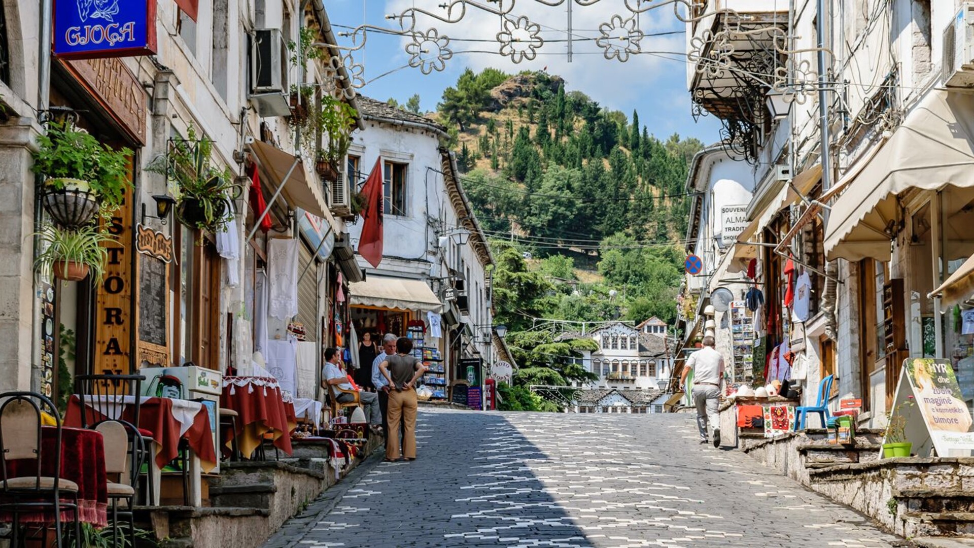 Ville de Gjirokaster en Albanie