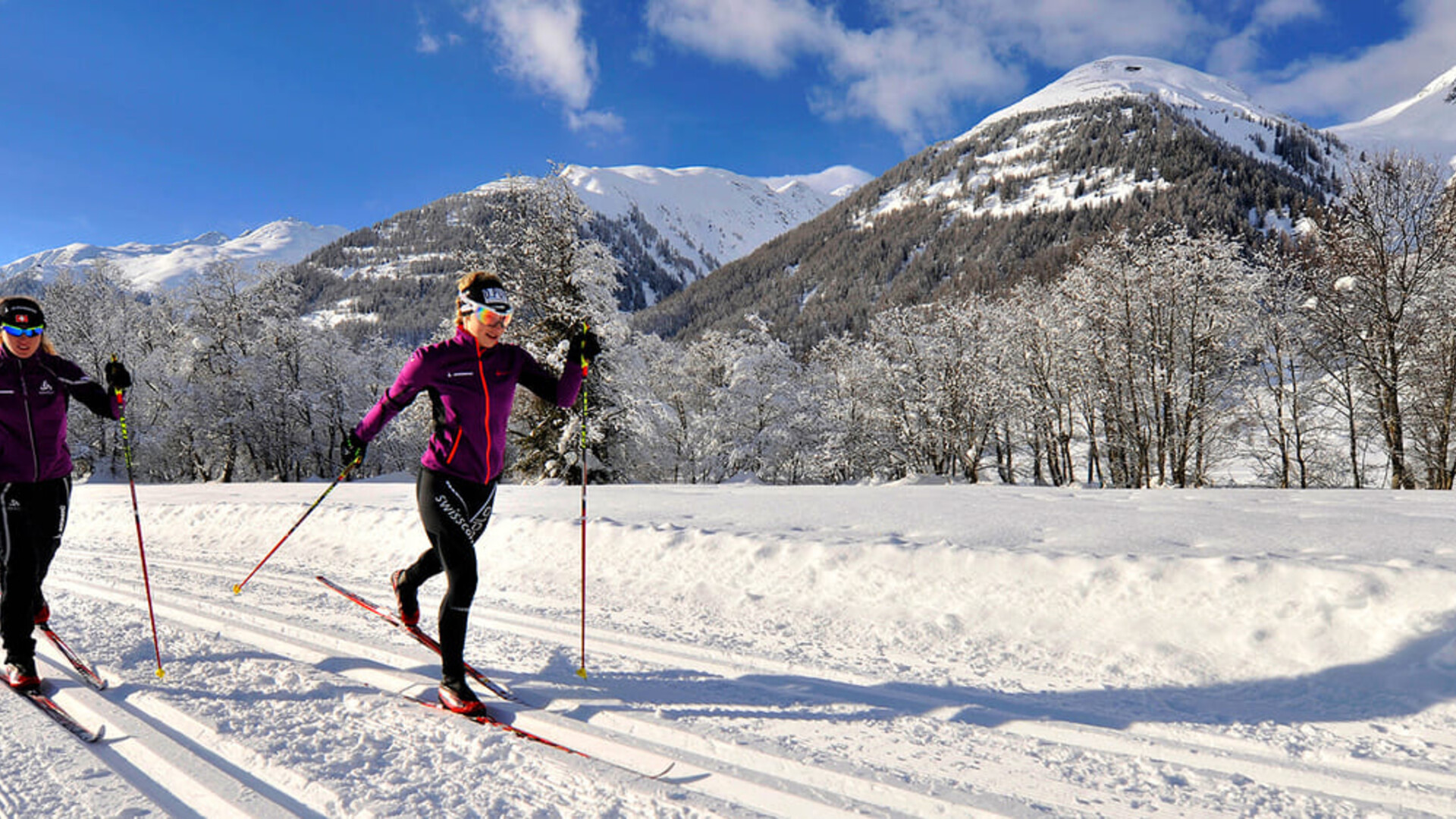 Ski de fond dans la vallée de Conche en Suisse 