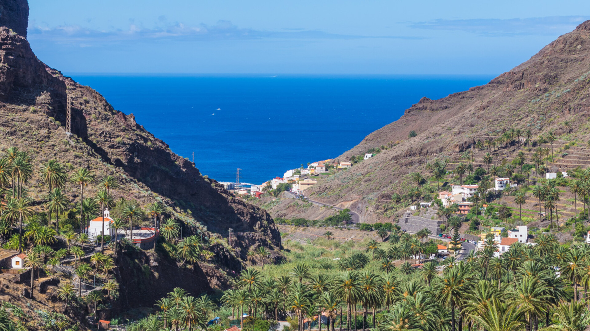 Valle Gran Rey sur l'île de La Gomera, Canaries