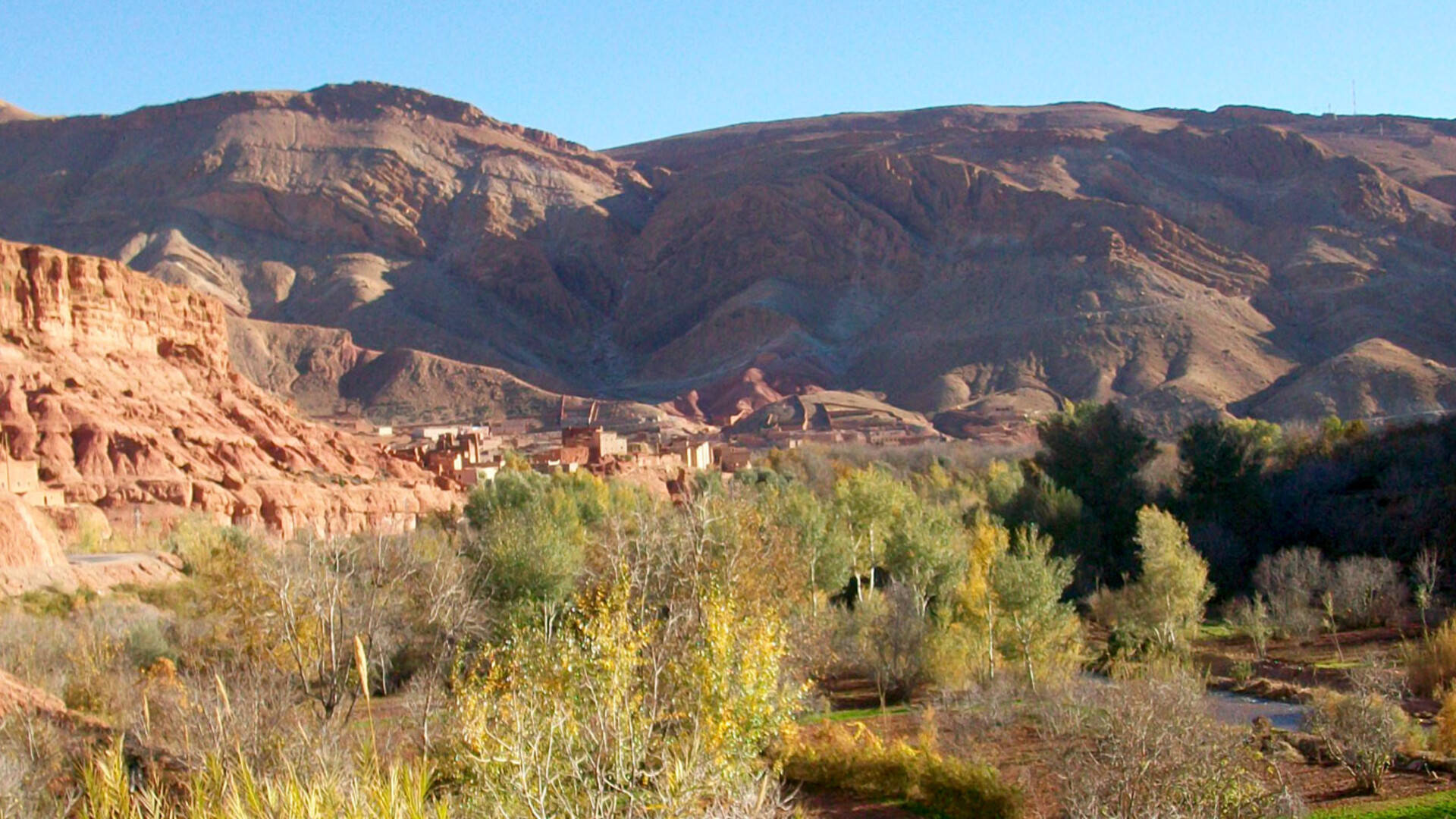 Vallée des roses dans le Sud-Est du Maroc