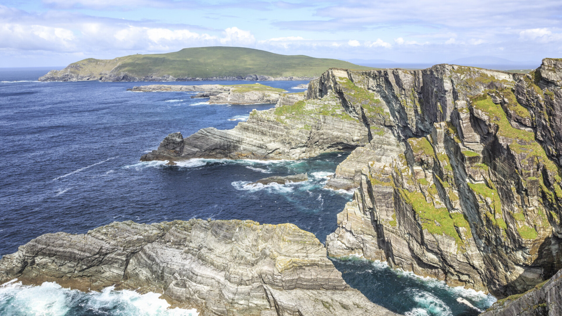 Vue sur les Kerry Cliffs en Irlande