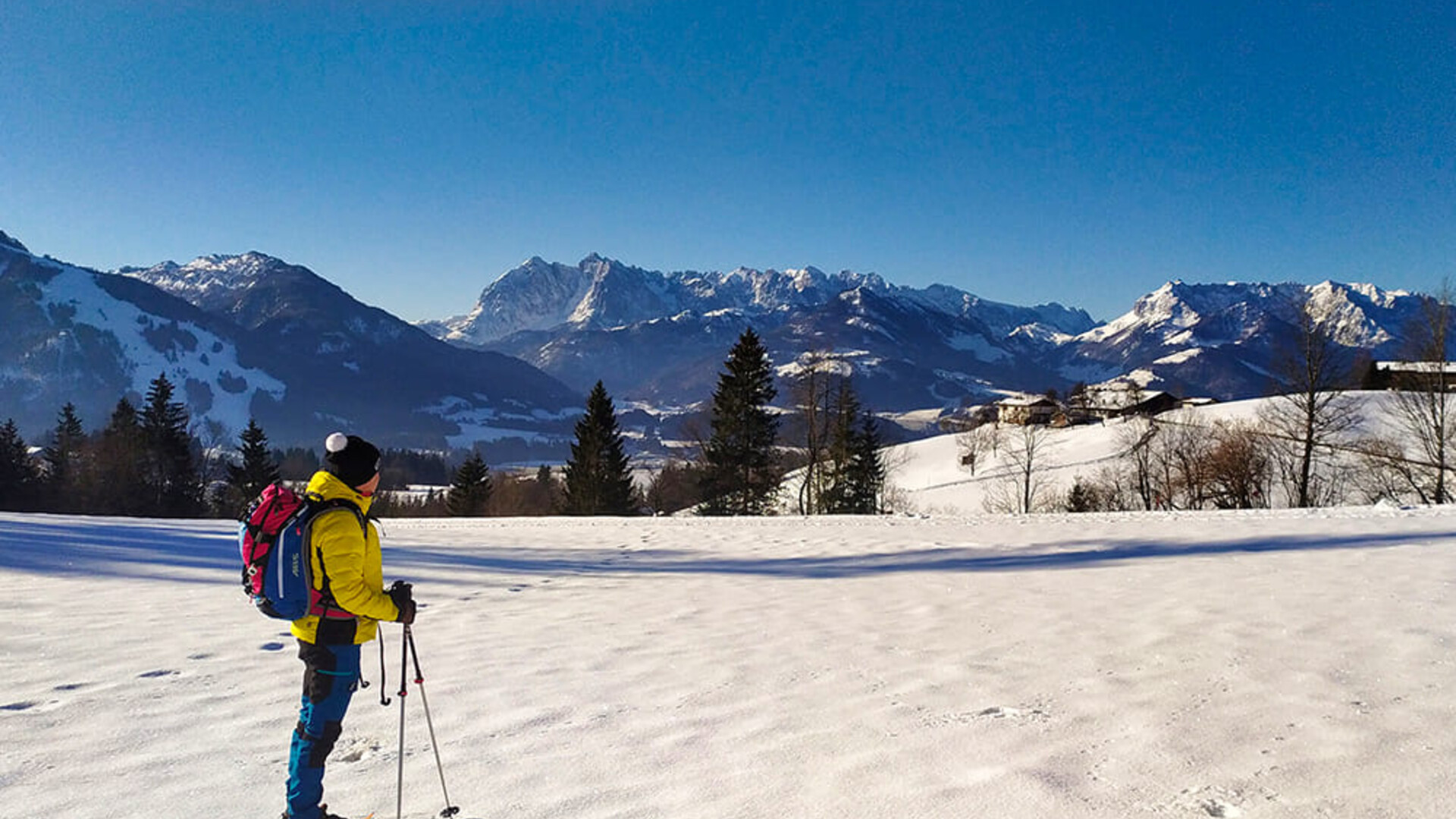 Raquettes sous le soleil de Walchsee