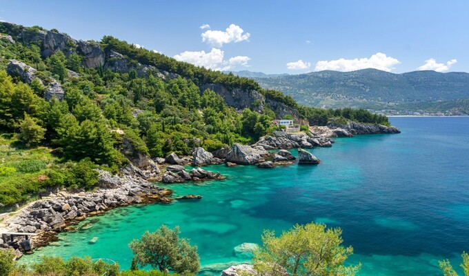 Himare sur la mer ionienne en Albanie