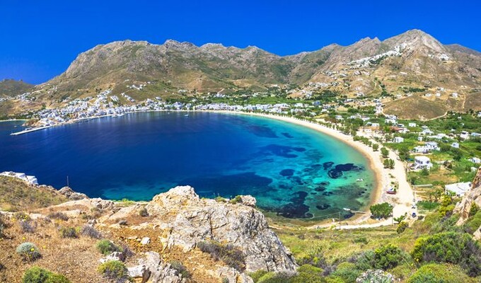 La baie de Livadi, île de Sérifos, Cyclades