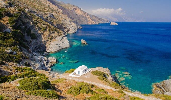 Chapelle d'Agia Anna sur l'île d'Amorgos