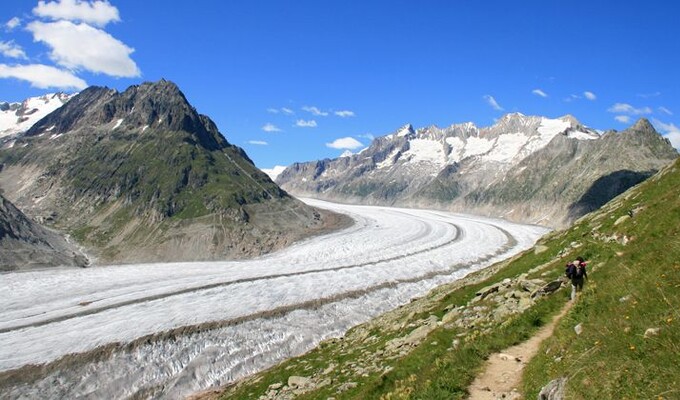 Le glacier d'Aletsch en été, Suisse