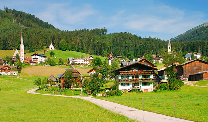 Village de Gosau en Autriche