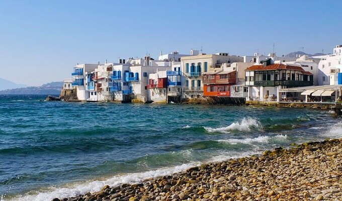 L'île de Mykonos, dans les Cyclades