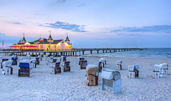 La jetée d'Ahlbeck sur l'île d'Usedom, en Allemagne