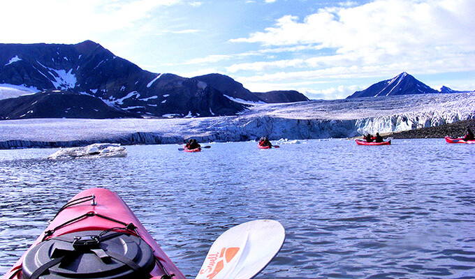 Kayak au Svalbard