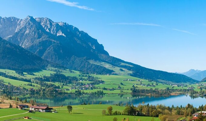 Le lac de Walchsee dans le Tyrol, Autriche