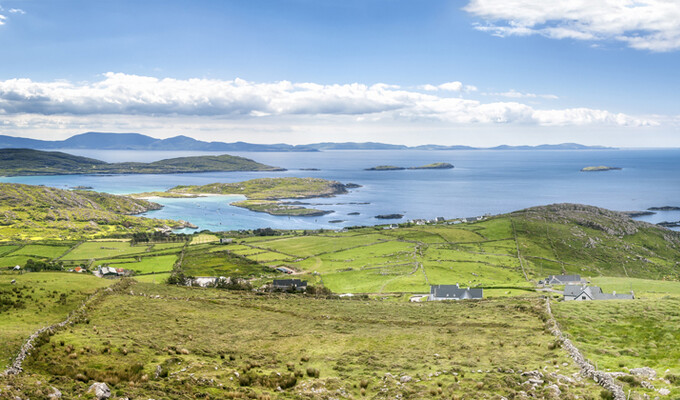 Paysage de l'anneau du Kerry à Beenarourke