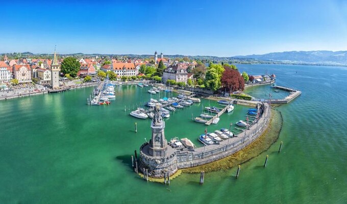 Le port de Lindau sur le lac de Constance en Allemagne