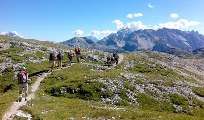 Randonnée guidée sur les Dolomites de Cristal