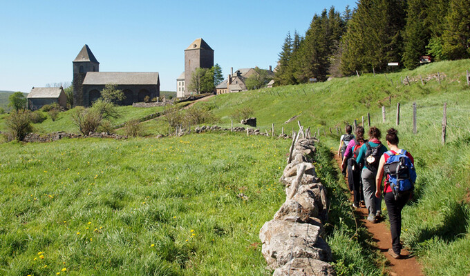 Randonnée au village d'Aubrac