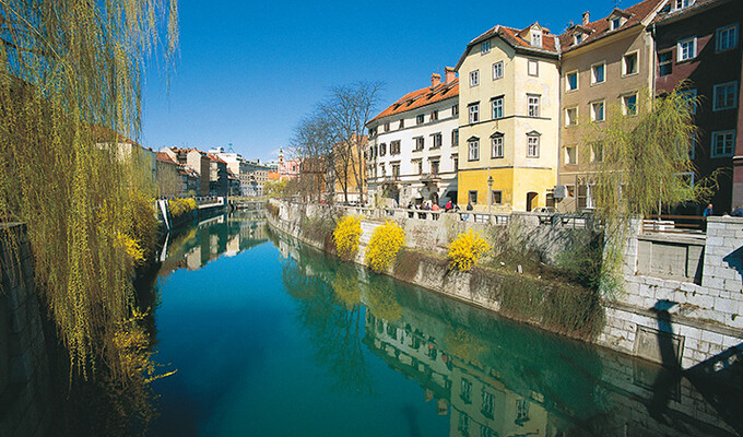 Rivière Ljubljanica en Slovénie