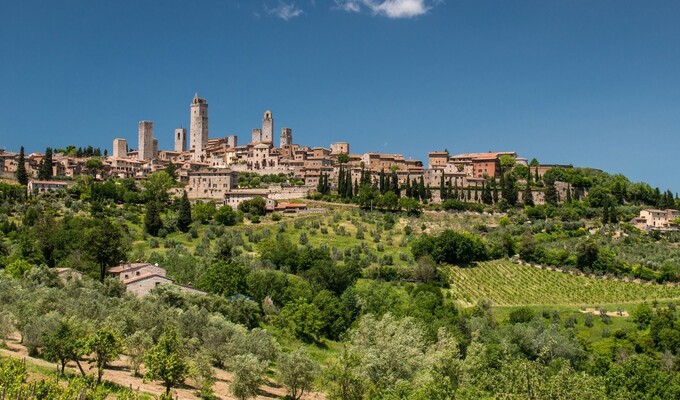 Piste cyclable de la Toscane