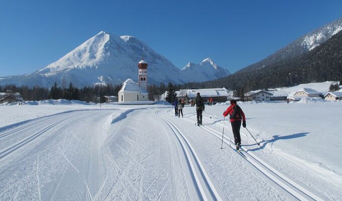 Ski de fond à Leutasch, Tyrol, Autriche