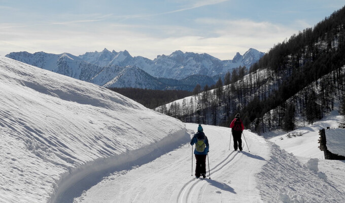 Ski de fond dans le Queyras, Alpes du Sud