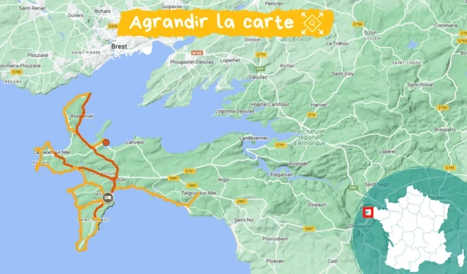 Carte crozon randonnée guide