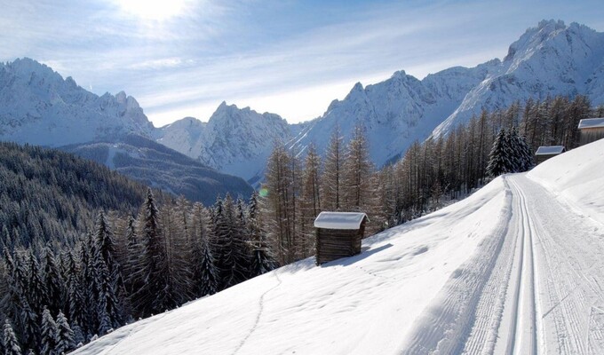 Ski de fond dans les Dolomites