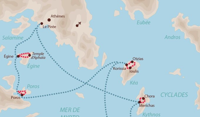 Grèce : Les Cyclades et les îles Saroniques à vélo bateau