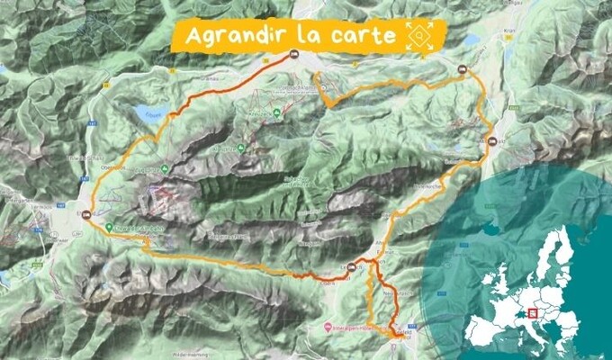 Carte Autour de la Zugspitze, de Garmisch à Leutasch