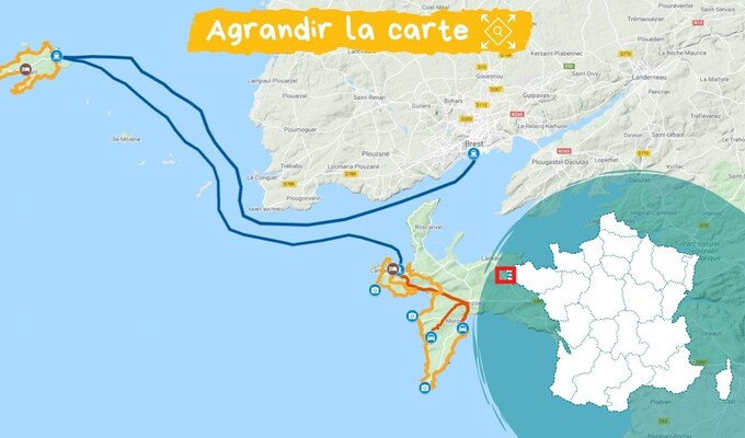 Itinéraire séjour Presqu’île de Crozon et Ouessant