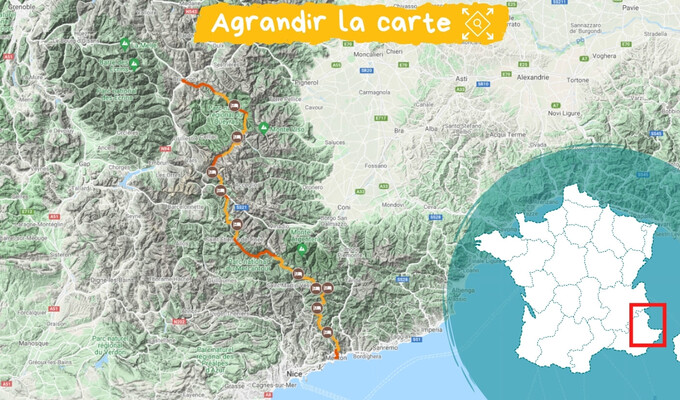 Itinéraire la Grande Traversée des Alpes de Briançon à Menton