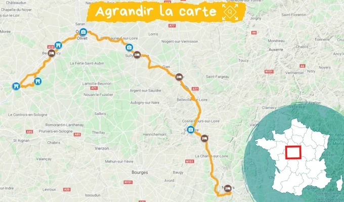 Itinéraire La Loire à vélo de Nevers à Blois Itinéraire La Loire à vélo de Nevers à Blois