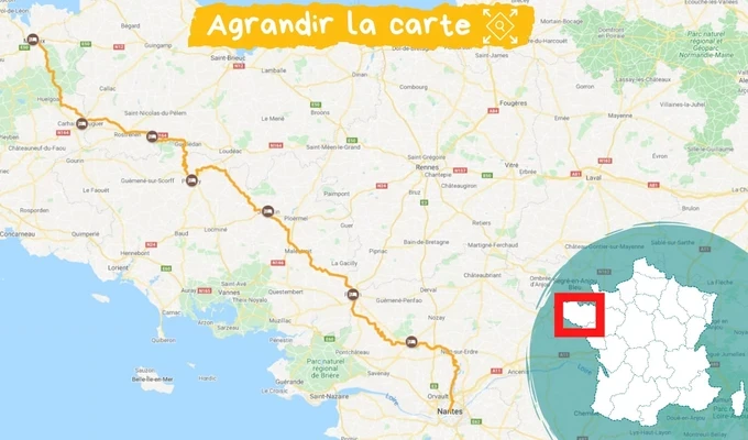 Itinéraire La Vélodyssée, de la Bretagne à la Loire Itinéraire La Vélodyssée, de la Bretagne à la Loire