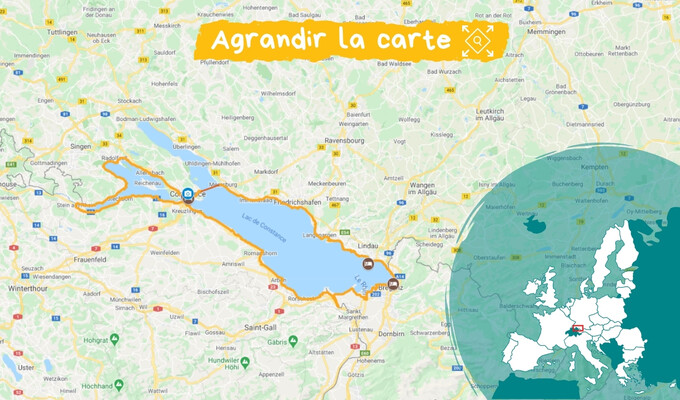 Itinéraire Le Tour du lac de Constance, version sportive