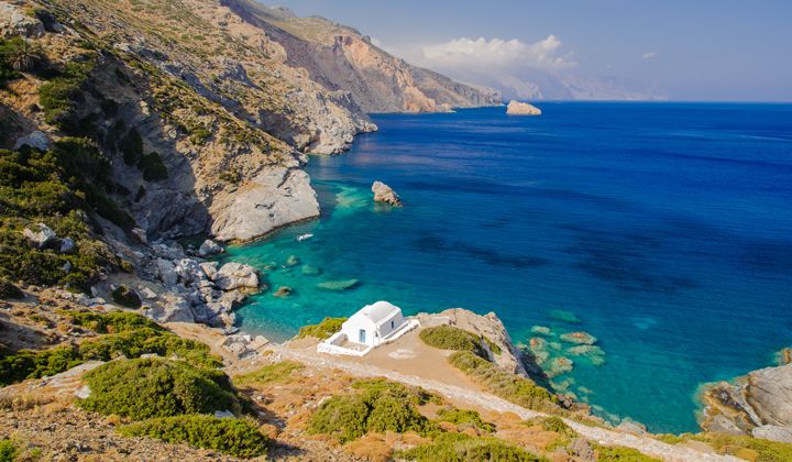 Chapelle d'Agia Anna sur l'île d'Amorgos