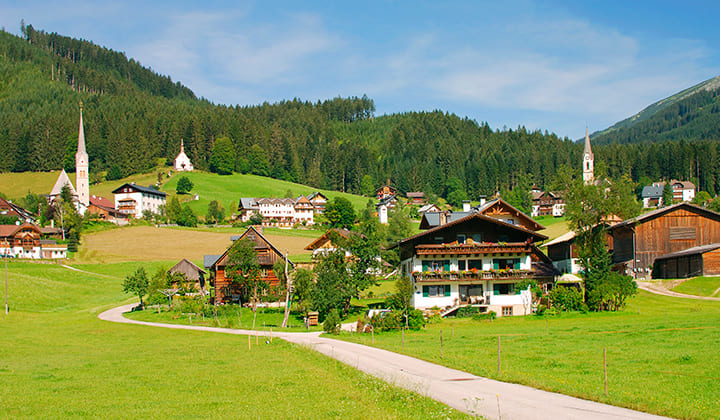 Village de Gosau en Autriche