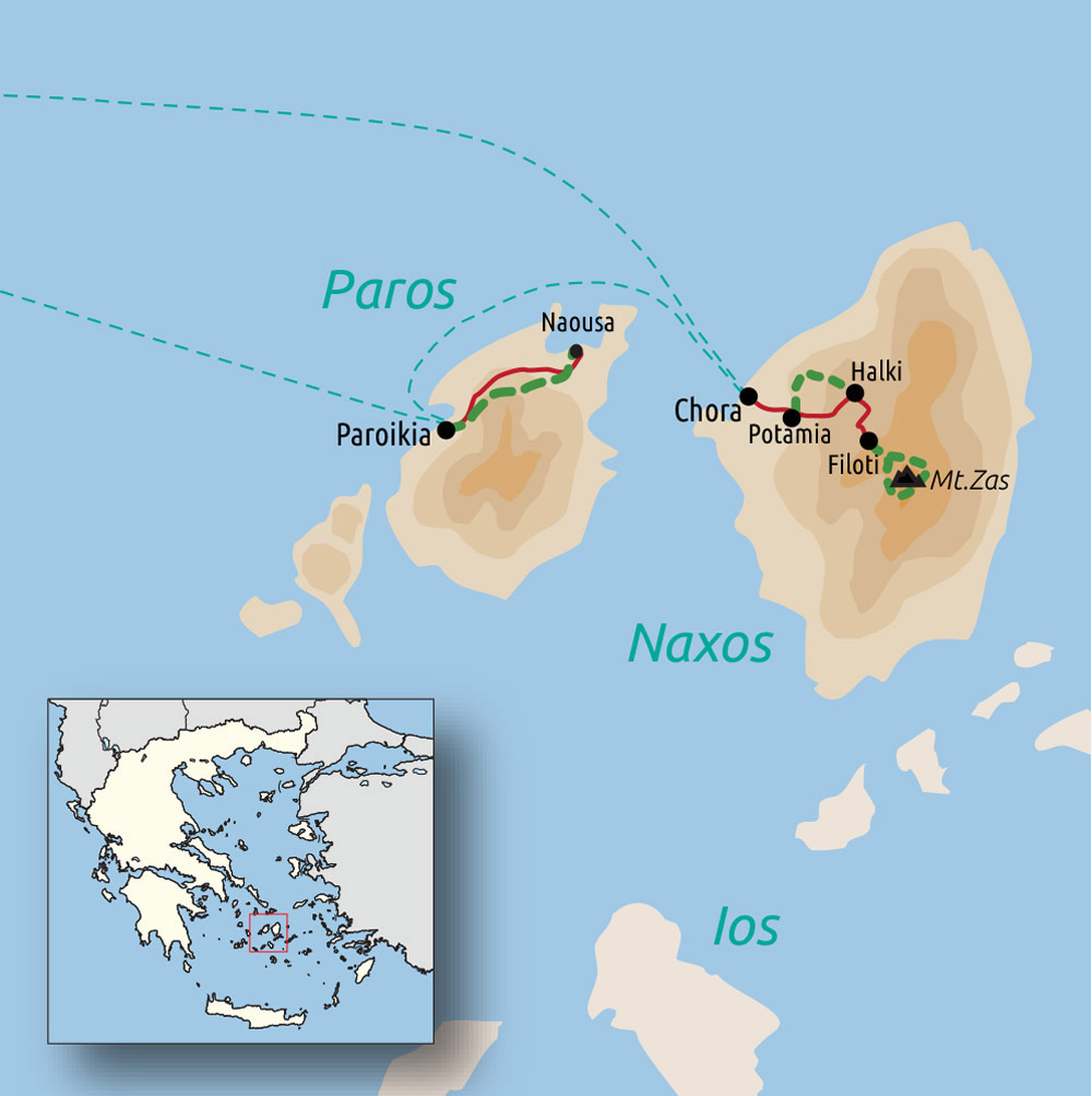 paros vs naxos greece