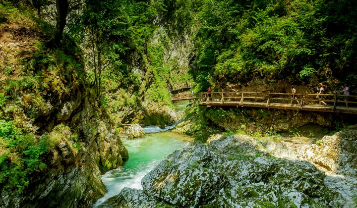 Randonnée dans les gorges de Vintgar