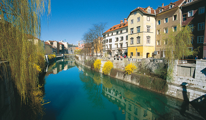 Rivière Ljubljanica en Slovénie